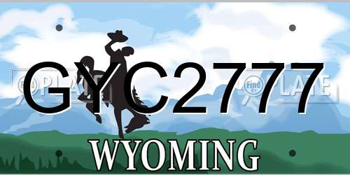 GYC2777 Wyoming License Plate