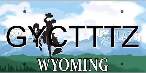 GYCTTTZ Wyoming License Plate