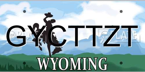 GYCTTZT Wyoming License Plate
