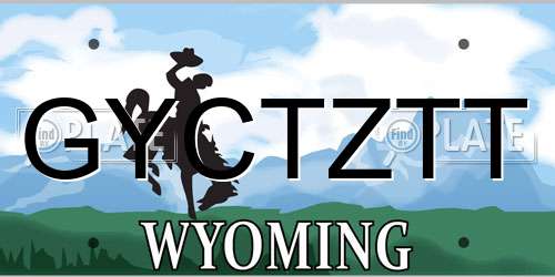 GYCTZTT Wyoming License Plate