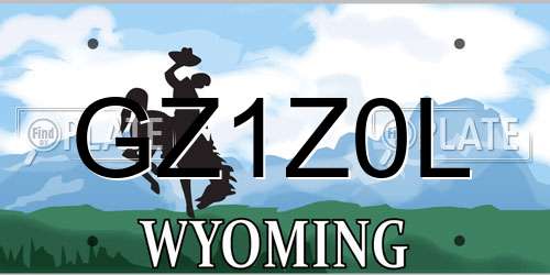 GZ1Z0L Wyoming License Plate