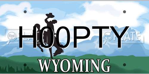 H00PTY Wyoming License Plate