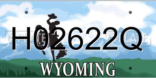 H02622Q Wyoming License Plate