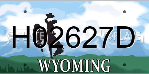 H02627D Wyoming License Plate