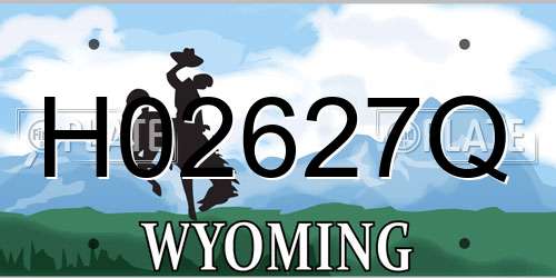 H02627Q Wyoming License Plate