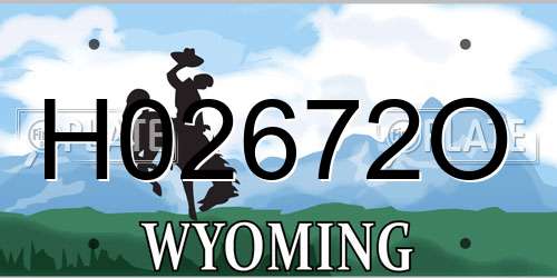 H02672O Wyoming License Plate