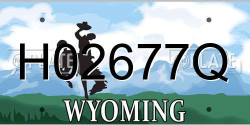 H02677Q Wyoming License Plate