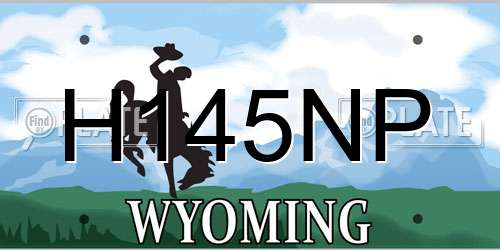 H145NP Wyoming License Plate