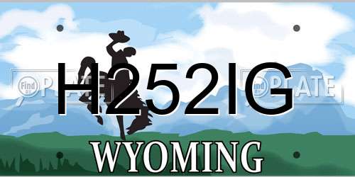 H252IG Wyoming License Plate