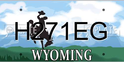 H271EG Wyoming License Plate