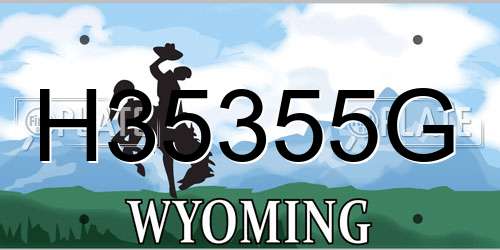 H35355G Wyoming License Plate
