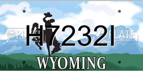 H7232I Wyoming License Plate