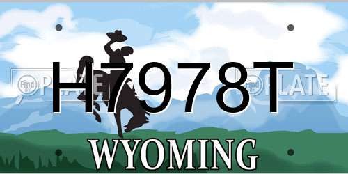 H7978T Wyoming License Plate