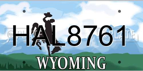 HAL8761 Wyoming License Plate