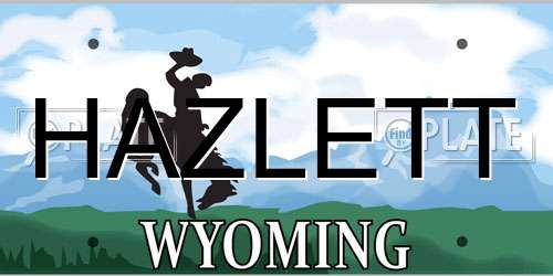 HAZLETT Wyoming License Plate