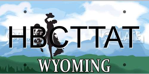 HBCTTAT Wyoming License Plate