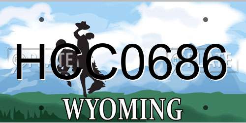 HCC0686 Wyoming License Plate