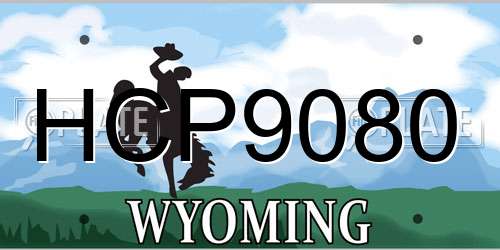 HCP9080 Wyoming License Plate