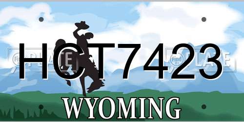 HCT7423 Wyoming License Plate