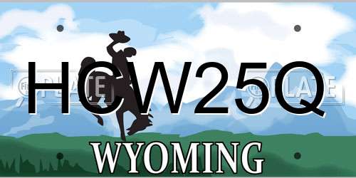 HCW25Q Wyoming License Plate