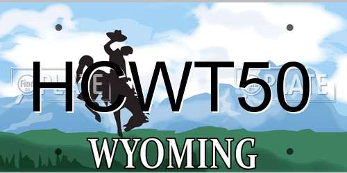 HCWT50 Wyoming License Plate
