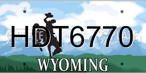 HDT6770 Wyoming License Plate