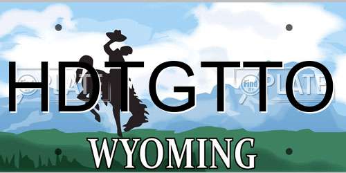 HDTGTTO Wyoming License Plate