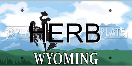 HERB Wyoming License Plate