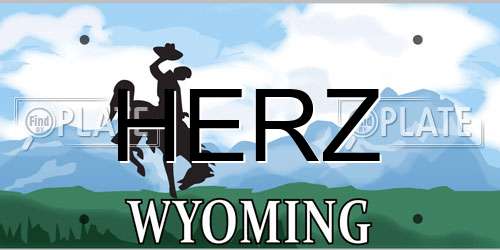 HERZ Wyoming License Plate