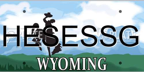HESESSG Wyoming License Plate