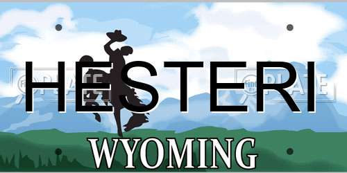 HESTERI Wyoming License Plate