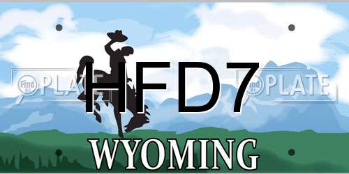 HFD7 Wyoming License Plate