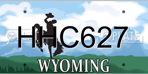 HHC627 Wyoming License Plate