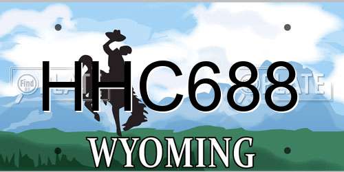 HHC688 Wyoming License Plate