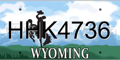 HHK4736 Wyoming License Plate