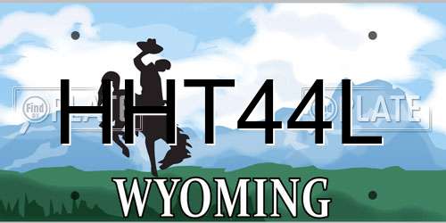 HHT44L Wyoming License Plate
