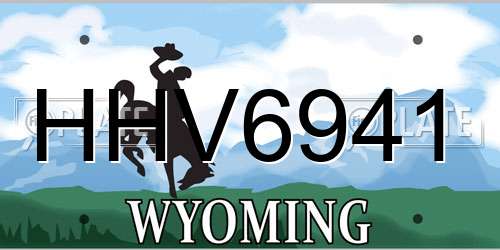 HHV6941 Wyoming License Plate