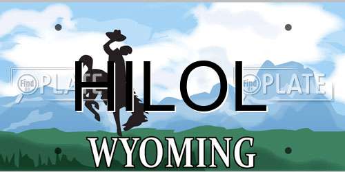 HILOL Wyoming License Plate