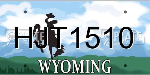 HJT1510 Wyoming License Plate