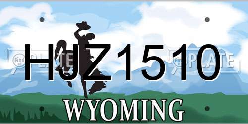 HJZ1510 Wyoming License Plate