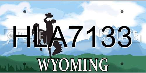 HLA7133 Wyoming License Plate