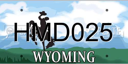 HMD025 Wyoming License Plate
