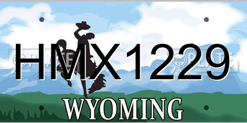 HMX1229 Wyoming License Plate