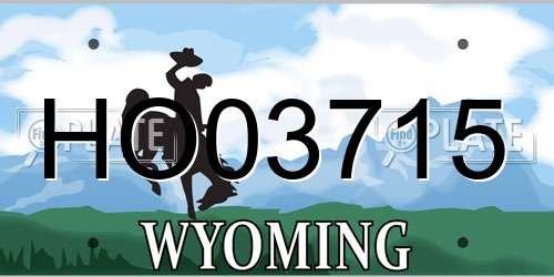 HO03715 Wyoming License Plate