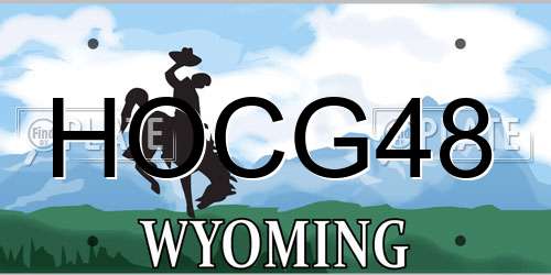 HOCG48 Wyoming License Plate