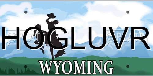 HOGLUVR Wyoming License Plate