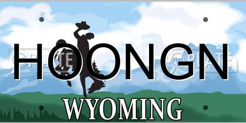 HOONGN Wyoming License Plate