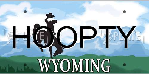 HOOPTY Wyoming License Plate