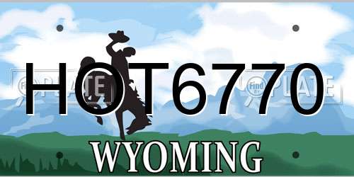 HOT6770 Wyoming License Plate