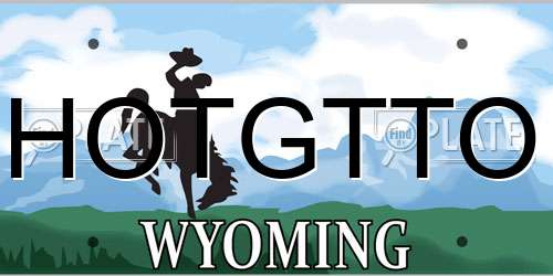 HOTGTTO Wyoming License Plate